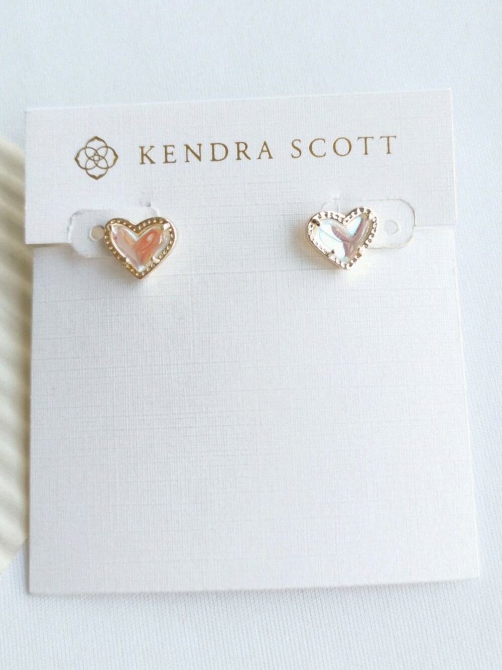 Kendra Scott Ari Heart Stud Earrings Dichroic Glass